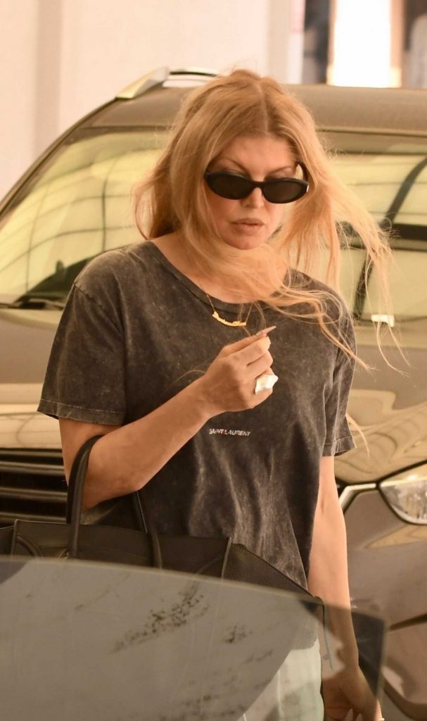 Fergie in a Black Tee