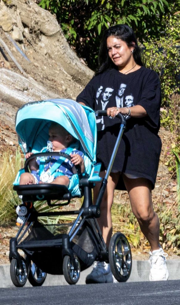 Vanessa Hudgens in a Black Tee