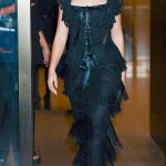 Ariana Greenblatt in a Black Dress Arrives at the Chopard Ice Cube Party at The Centurion in New York City