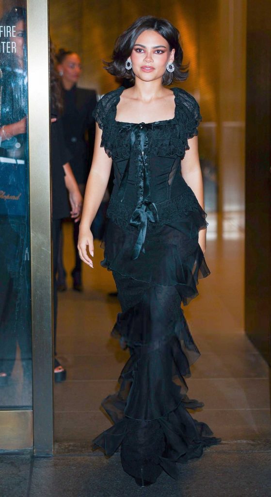 Ariana Greenblatt in a Black Dress