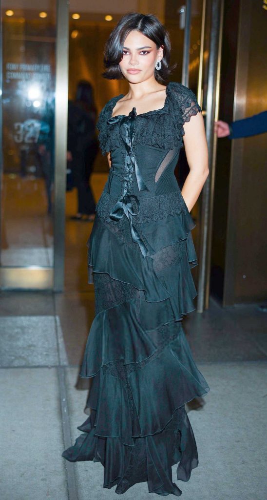 Ariana Greenblatt in a Black Dress