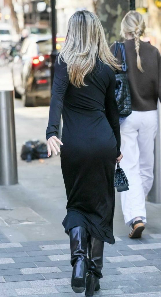 Ashley Roberts in a Black Dress