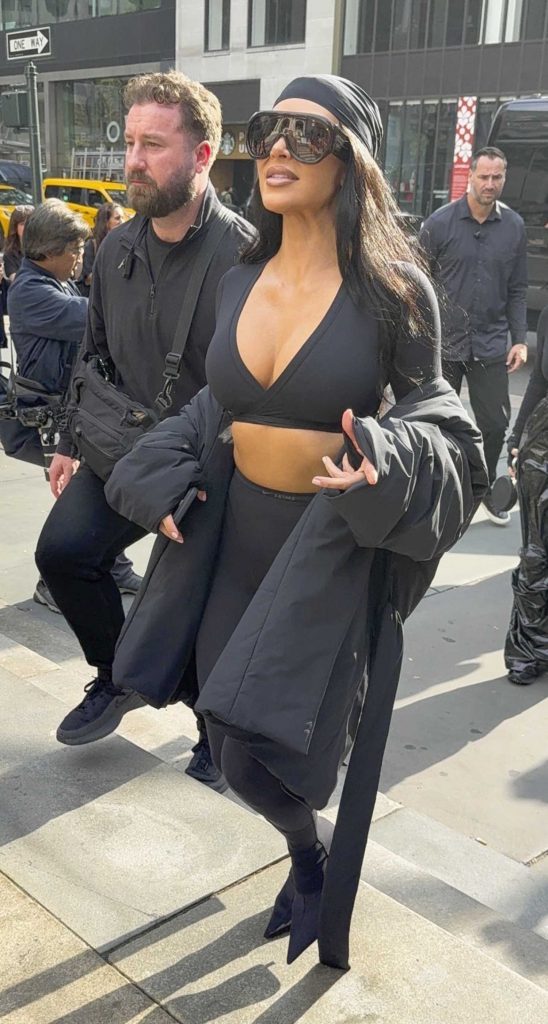 Kim Kardashian in a Black Ensemble