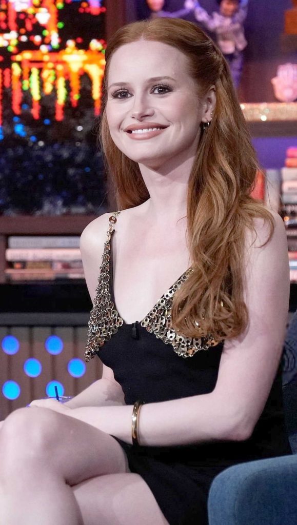 Madelaine Petsch in a Black Dress