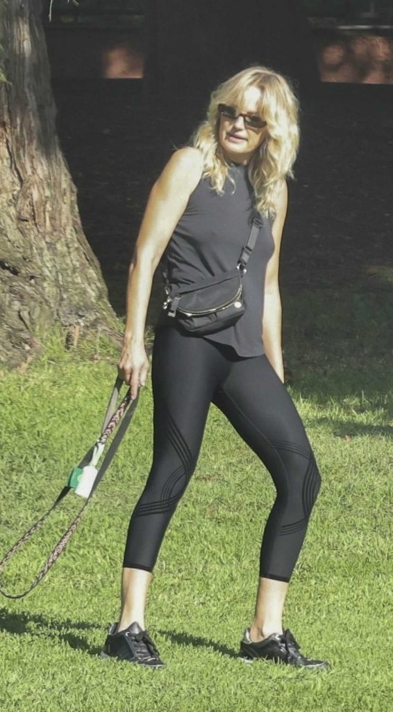 Malin Akerman in a Black Leggings