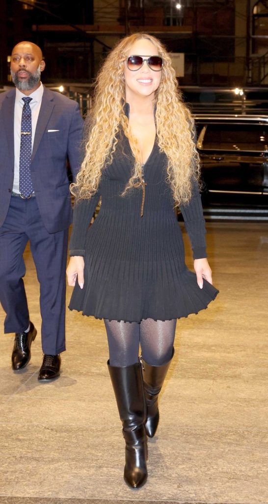 Mariah Carey in a Black Dress