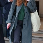 Sadie Sink Departing the Palazzo Parigi Hotel in Milan 09/26/2025