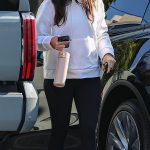 Ana de Armas in a White Hoodie Arrives for a Gym Session in Santa Monica