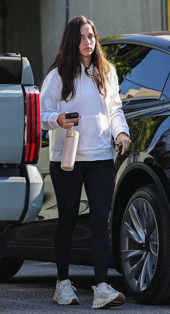 Ana de Armas in a White Hoodie