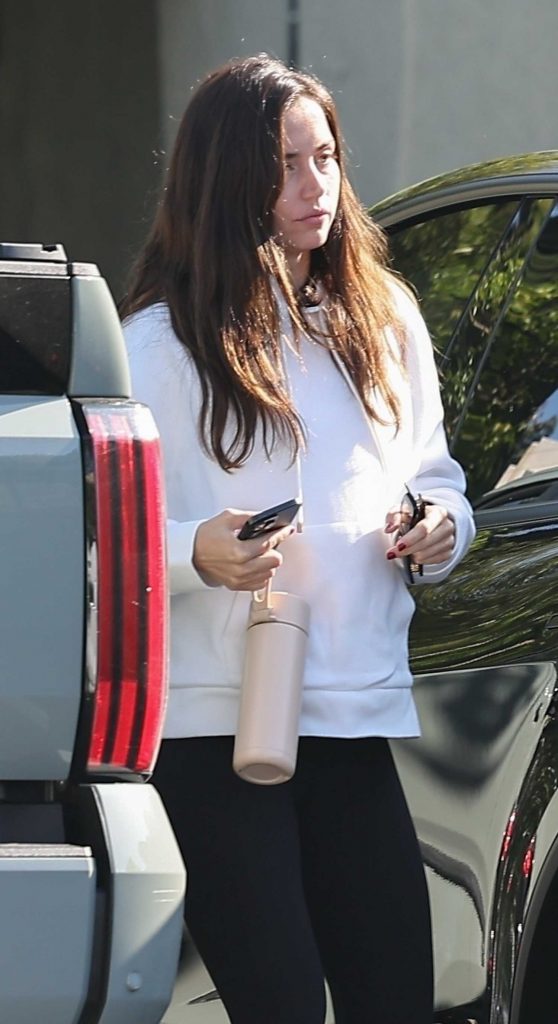 Ana de Armas in a White Hoodie