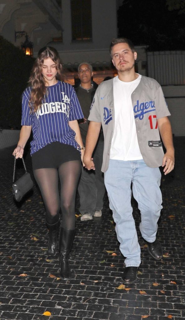 Barbara Palvin in a Black Knee-Length Boots