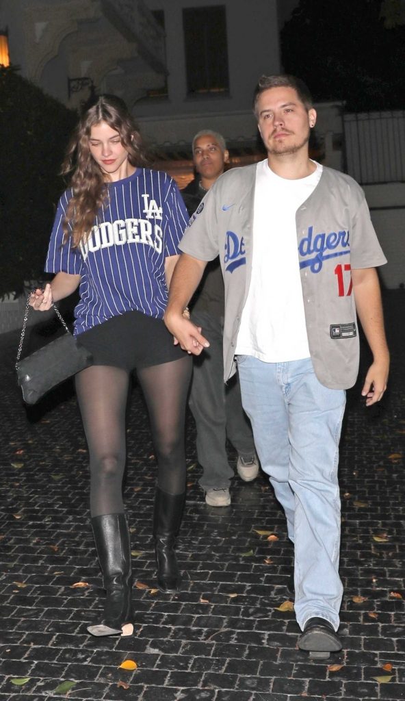 Barbara Palvin in a Black Knee-Length Boots