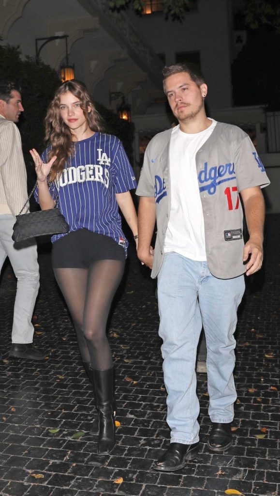 Barbara Palvin in a Black Knee-Length Boots