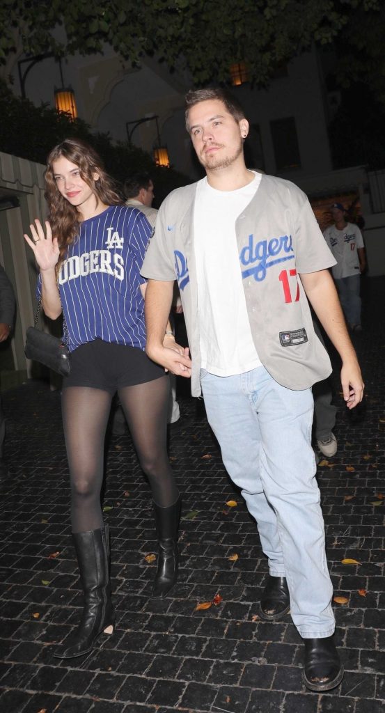 Barbara Palvin in a Black Knee-Length Boots