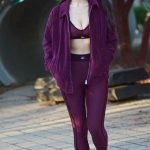 Caylee Cowan Was Seen in Workout Apparel During a Photoshoot for Alo in Los Angeles