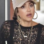 Jessica Alba in a Beige Cap on the Set of The Mark in Gold Coast