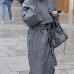 Naomi Watts in a Grey Coat Was Seen Out in Paris