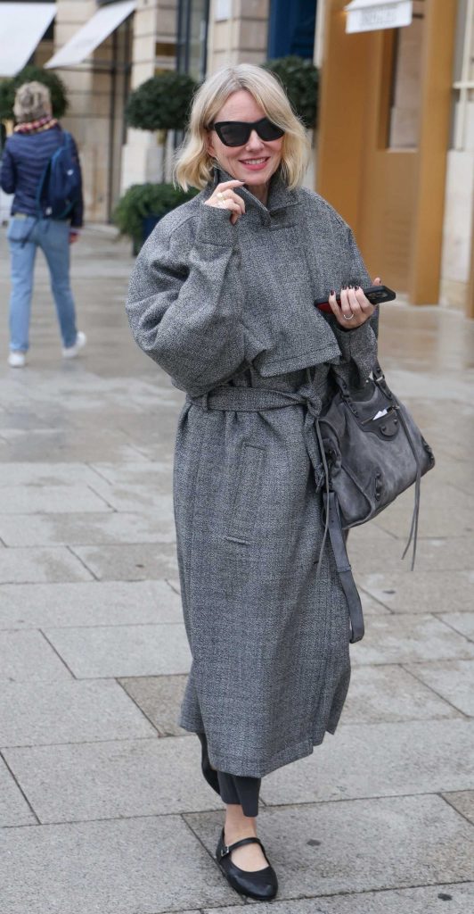 Naomi Watts in a Grey Coat