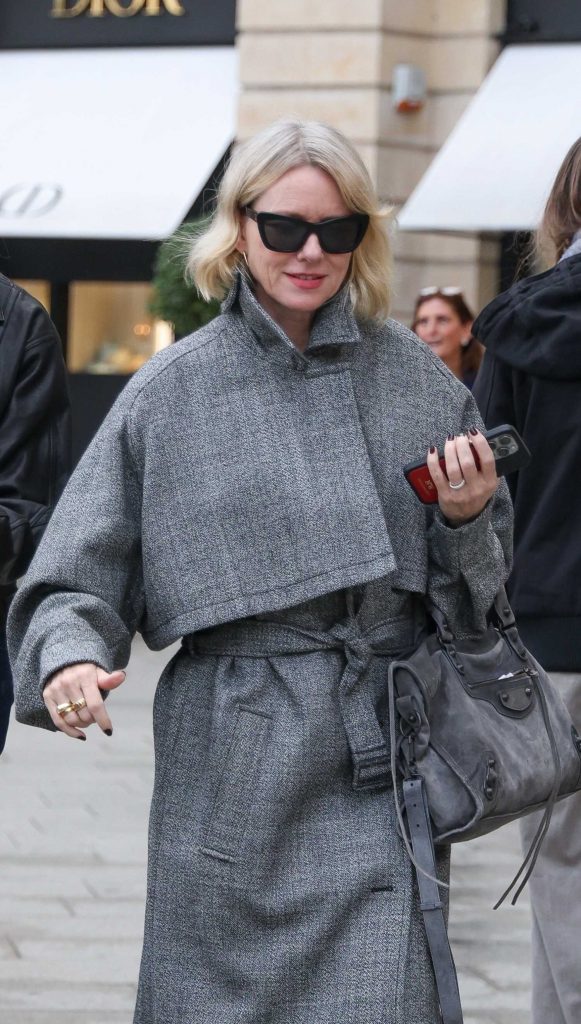 Naomi Watts in a Grey Coat