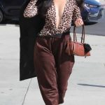 Natasha Blasick in an Animal Print Blouse Was Seen Out in West Hollywood