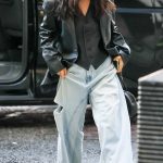 Rachel Zegler in a Black Leather Blazer Was Seen Outside BBC Studios in London