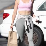 Ana de Armas in a Pink Crop Top  Was Seen Out in Los Angeles