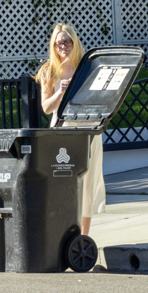 Dakota Fanning in a White Dress