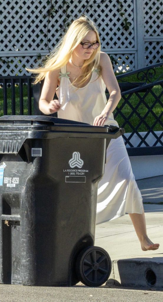 Dakota Fanning in a White Dress
