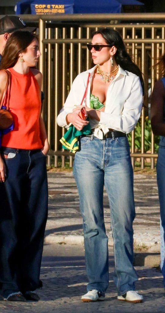 Dua Lipa in a White Sneakers