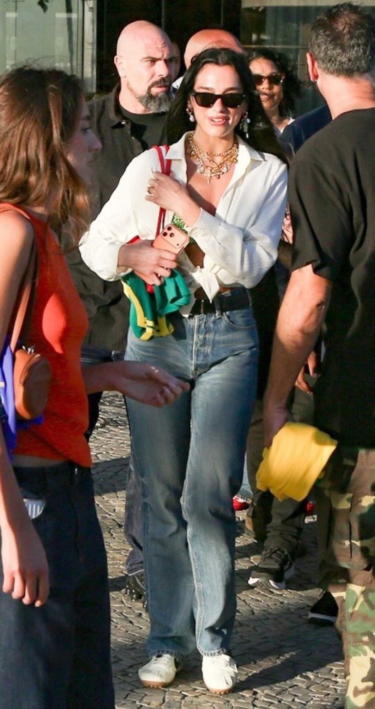 Dua Lipa in a White Sneakers