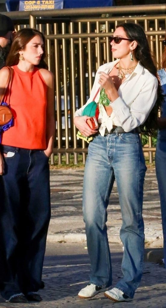 Dua Lipa in a White Sneakers