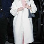 Elle Fanning in a White Coat Was Spotted Out in New York City