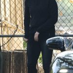 Billie Eilish in a Black Ensemble Arrives at an Equestrian Facility in Los Angeles