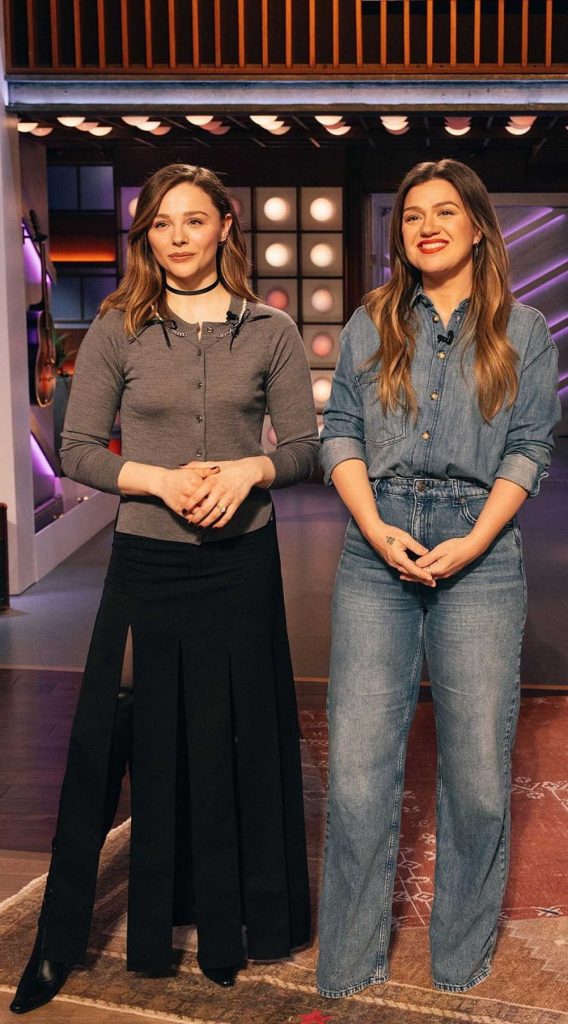 Chloe Moretz in a Black Skirt