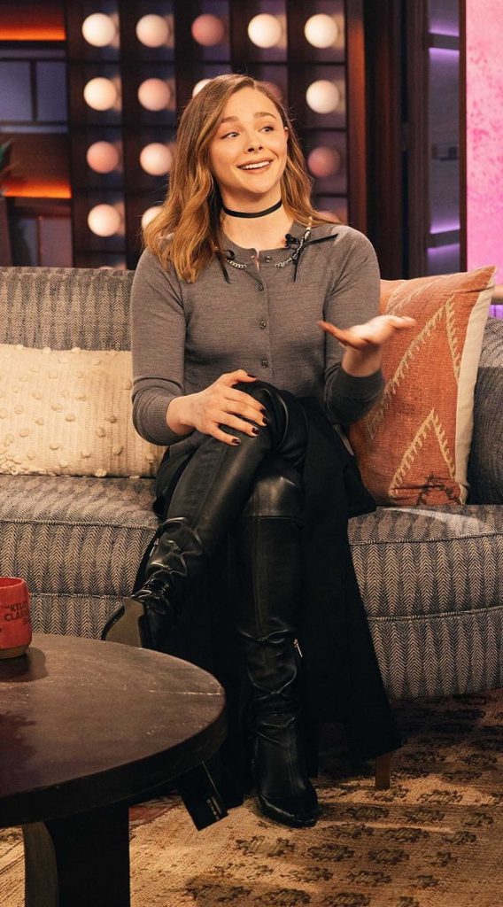 Chloe Moretz in a Black Skirt