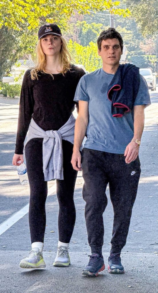 Elle Fanning in a Black Cap