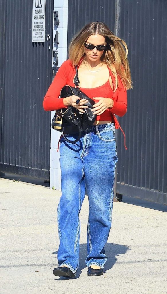 Margot Robbie in a Red Top