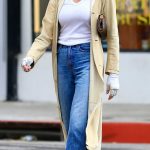 Melanie Griffith in a White Tee Goes for Some Christmas Shopping in Los Angeles