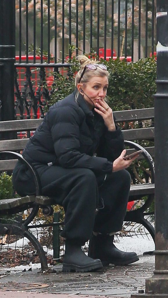 Cameron Diaz in a Black Jacket