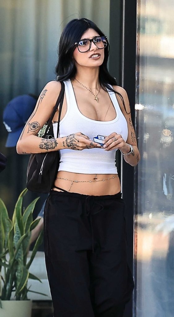 Mia Khalifa in a White Top