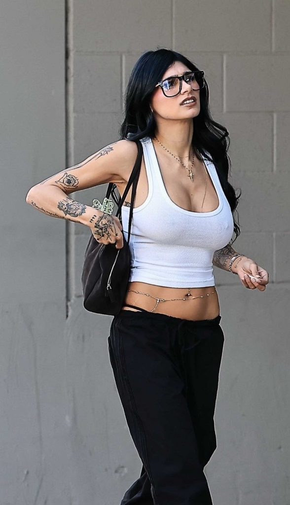Mia Khalifa in a White Top