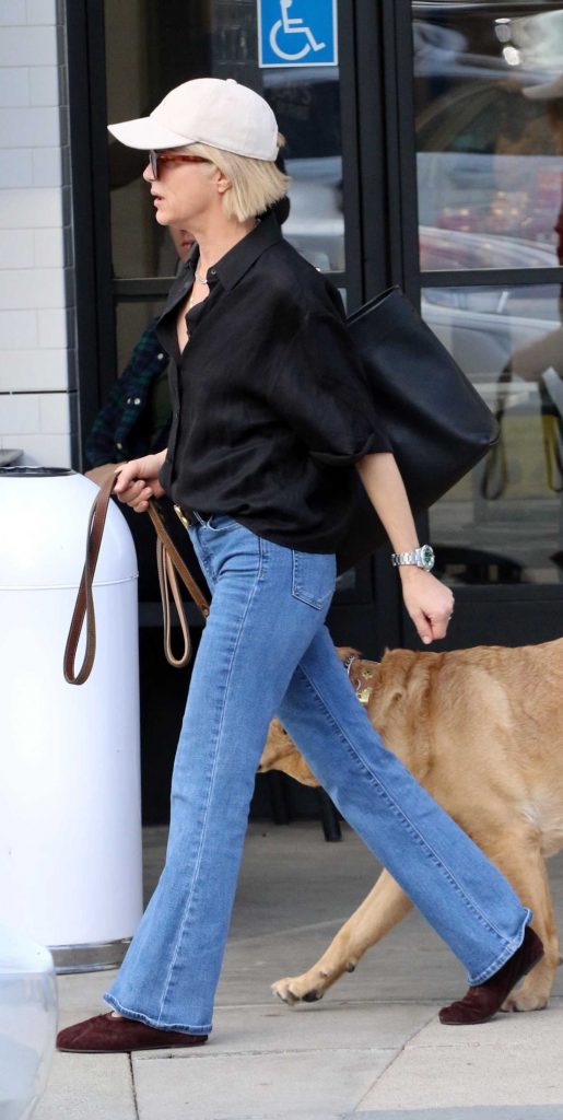 Selma Blair in a Black Shirt