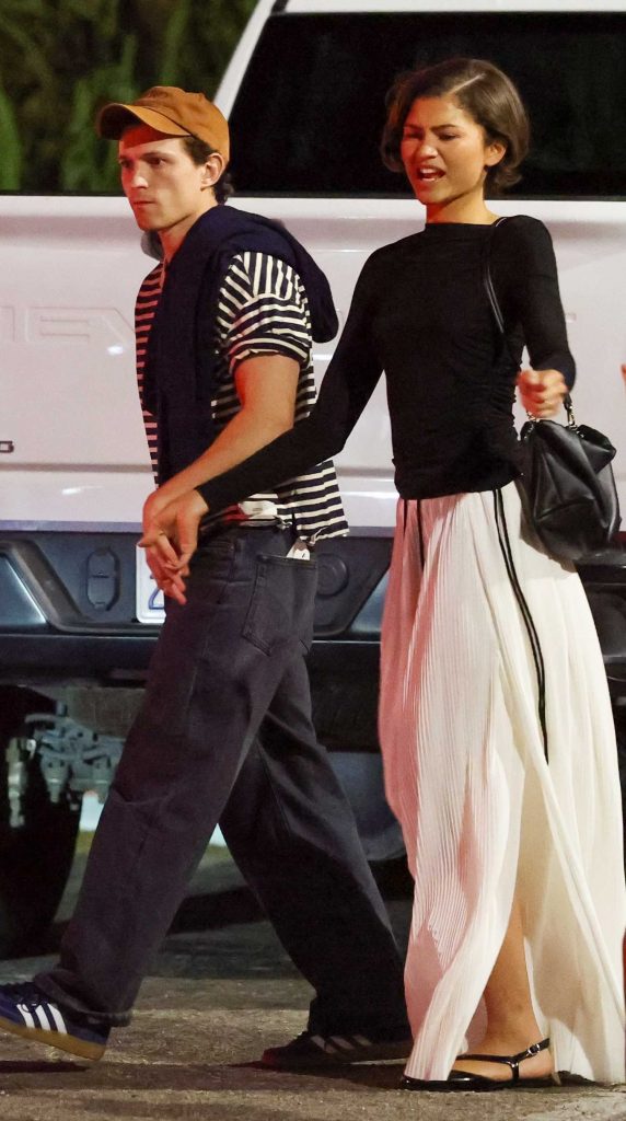 Zendaya in a White Skirt