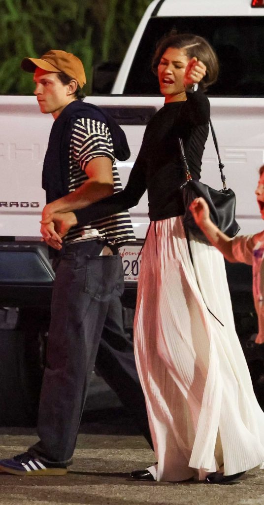 Zendaya in a White Skirt