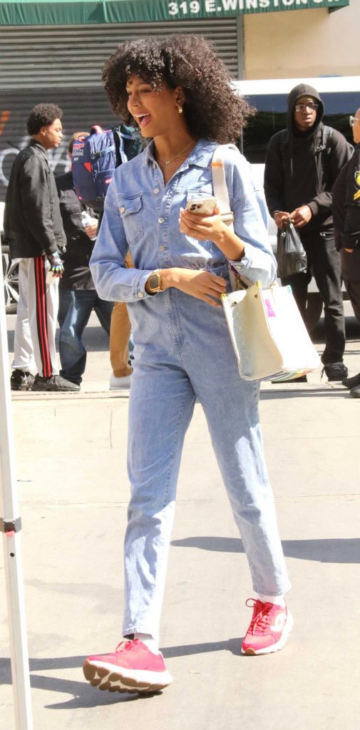 Christine Obanor in a Red Sneakers