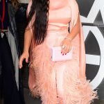 Halle Bailey in a Pink Ensemble Was Seen Outside ABC Studios in New York City