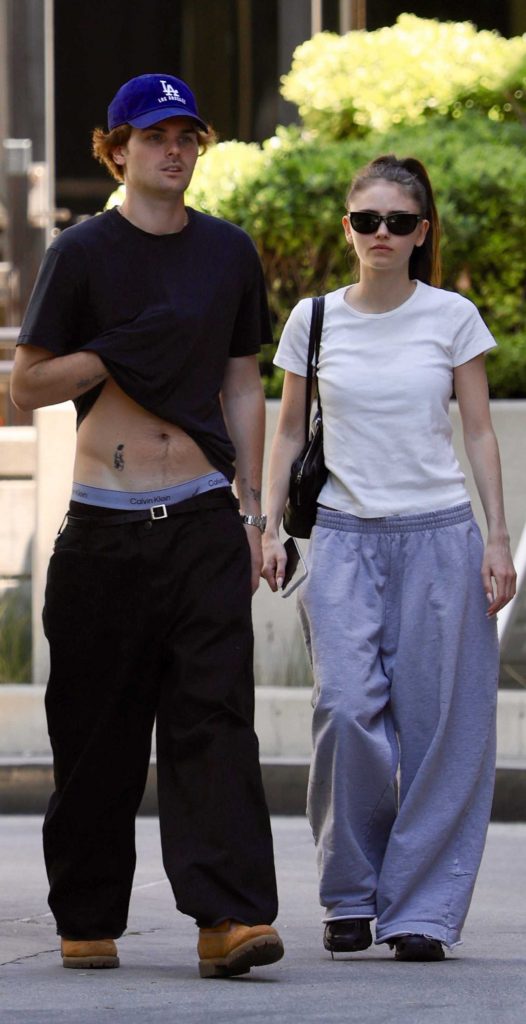 Leni Klum in a White Tee