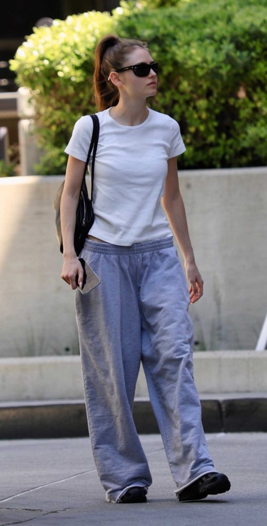 Leni Klum in a White Tee