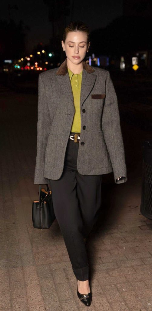 Lili Reinhart in a Brown Blazer