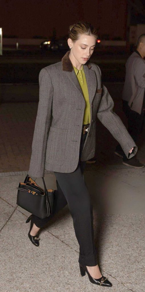 Lili Reinhart in a Brown Blazer